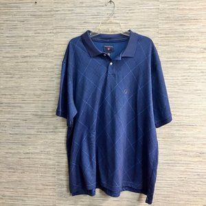 NWT!  SADDLEBRED - Size XXL - Men's Blue Argyle Patterned Shirt - Collared